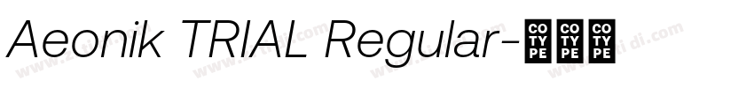 Aeonik TRIAL Regular字体转换